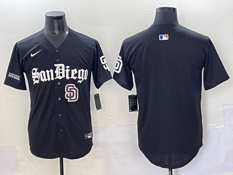 Men 2025 San Diego Padres Blank Black Five generations Joint Name Nike MLB Jersey style 11->san diego padres->MLB Jersey